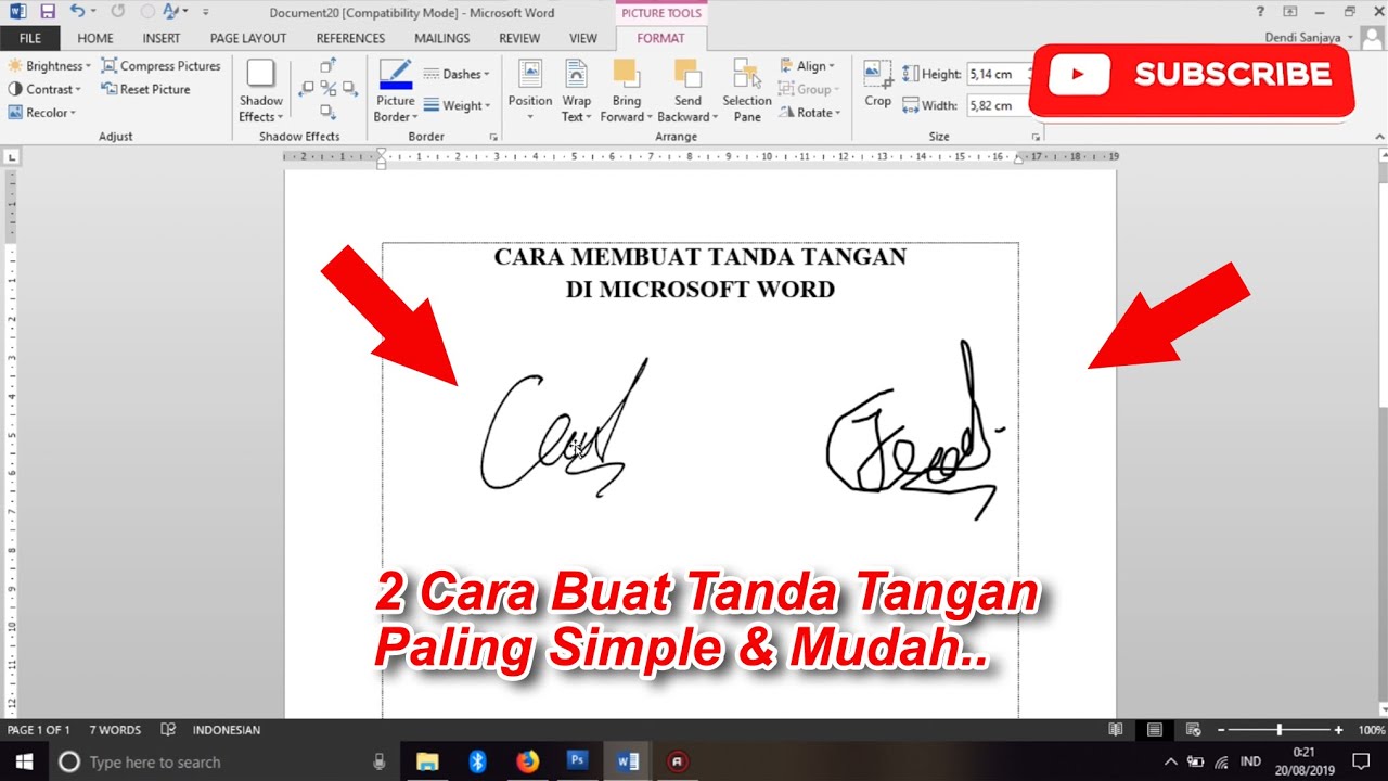 Gampang Cara Membuat Tanda Tangan di Word - LKomBis