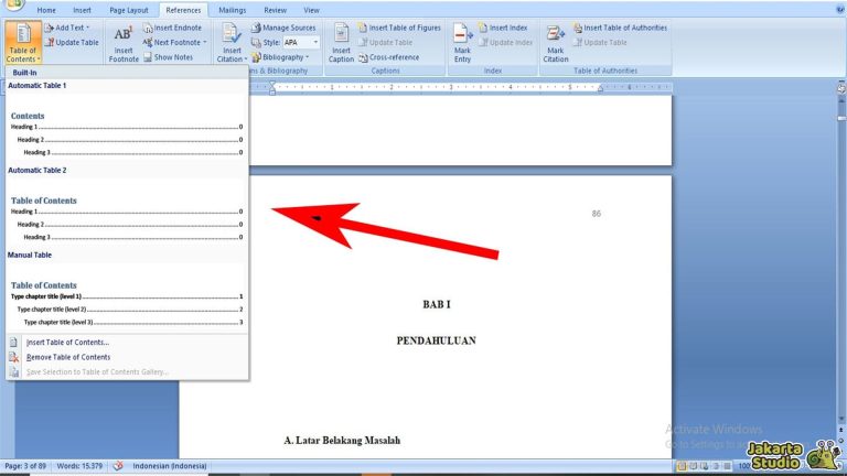 3 Langkah Cara Membuat Titik Daftar Isi Word 2007 yang Wajib Tahu 3 Langkah Cara Membuat Titik Daftar Isi Word 2007 yang Wajib Tahu