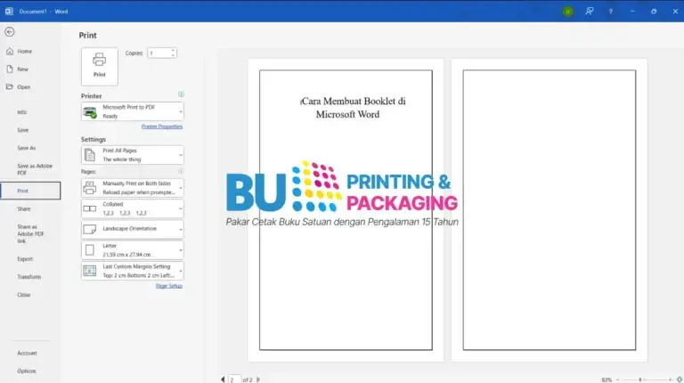 3 Langkah Cara Print Booklet di Word agar Skripsi Cepat Selesai