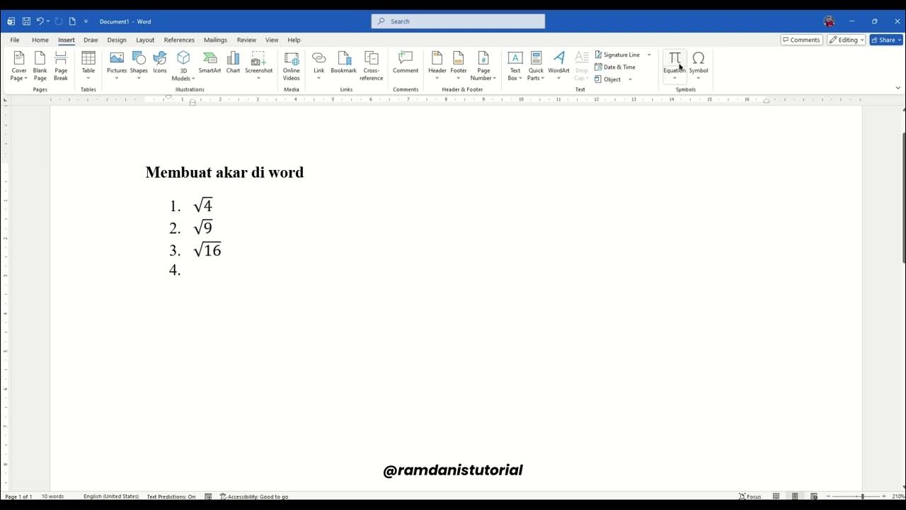 Cara membuat akar di word - YouTube