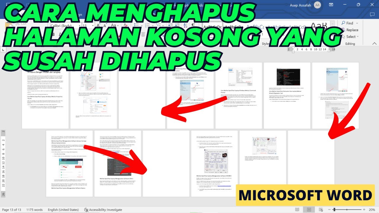 Hapus Lembar Kosong di Word Panduan Lengkap - LKomBis