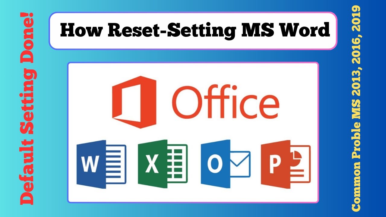 Reset Microsoft Word Default Template ALHFO