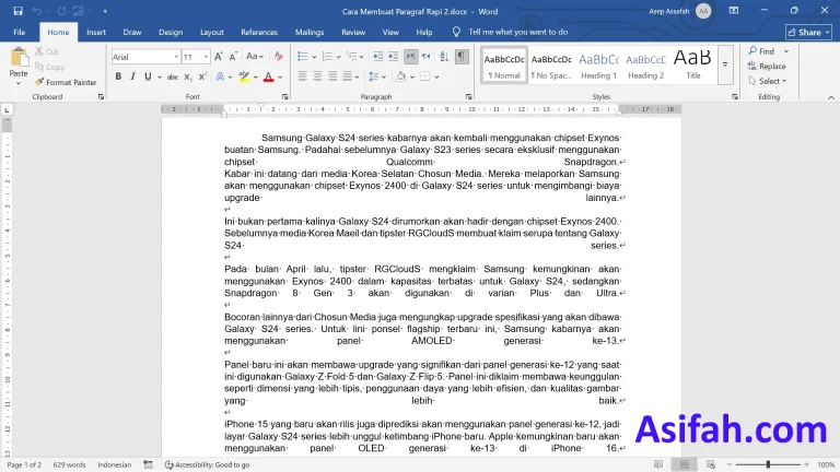 Ternyata Begini Cara Menaikan Paragraf di Word yang Selama Ini Salah