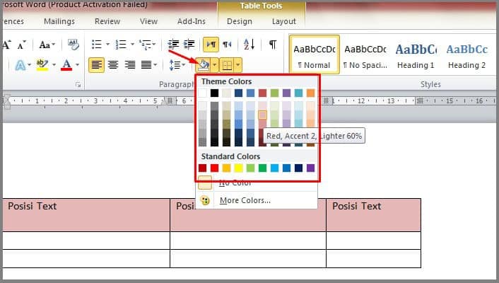 5 Cara Memberi Warna pada Kolom Tabel Word yang Jarang Diketahui