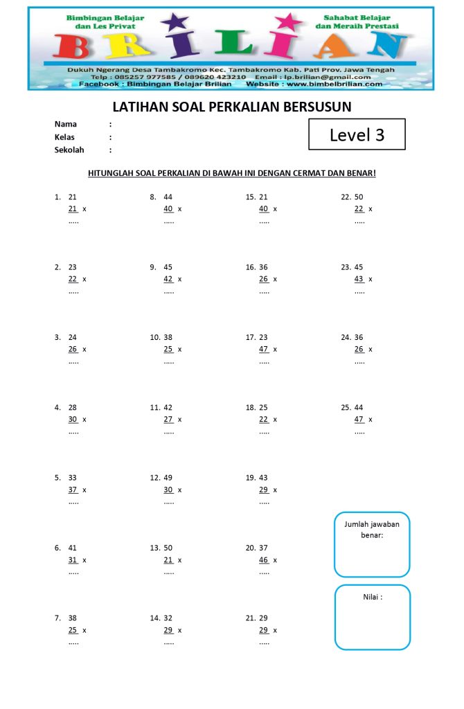 7 Rahasia Soal Perkalian Kelas 3 SD Semester 2 yang Selama Ini Membuat Anak Bingung