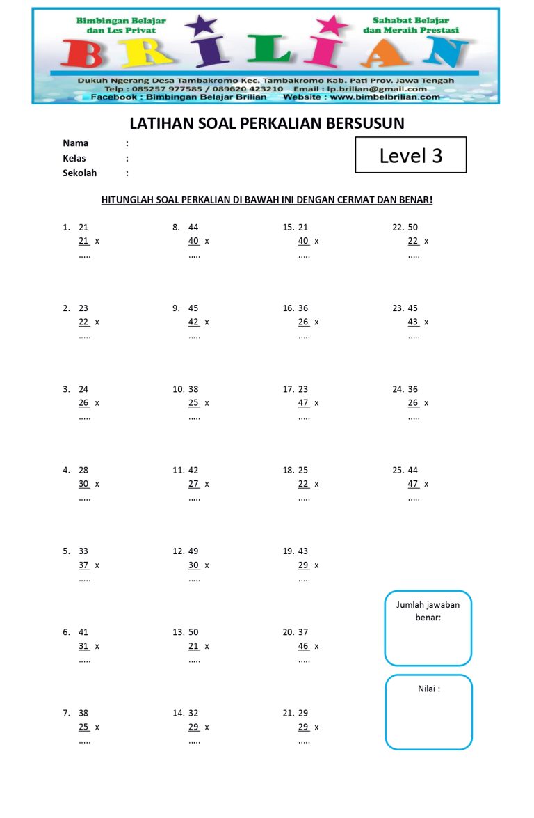 7 Rahasia Soal Perkalian Kelas 3 SD Semester 2 yang Selama Ini Membuat Anak Bingung