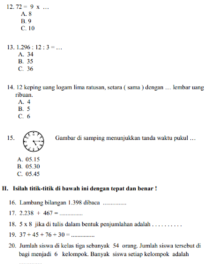 Rahasia Sukses Menguasai Matematika: 7 Latihan Soal Kelas 3 SD Semester 1 Terbukti