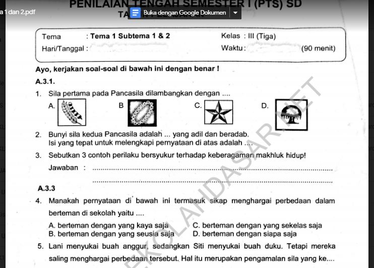 Ternyata Ini Rahasia Jitu Taklukkan Latihan Soal Kelas 3 SD Tema 1 Subtema 1-2 yang Sering Bikin Bingung