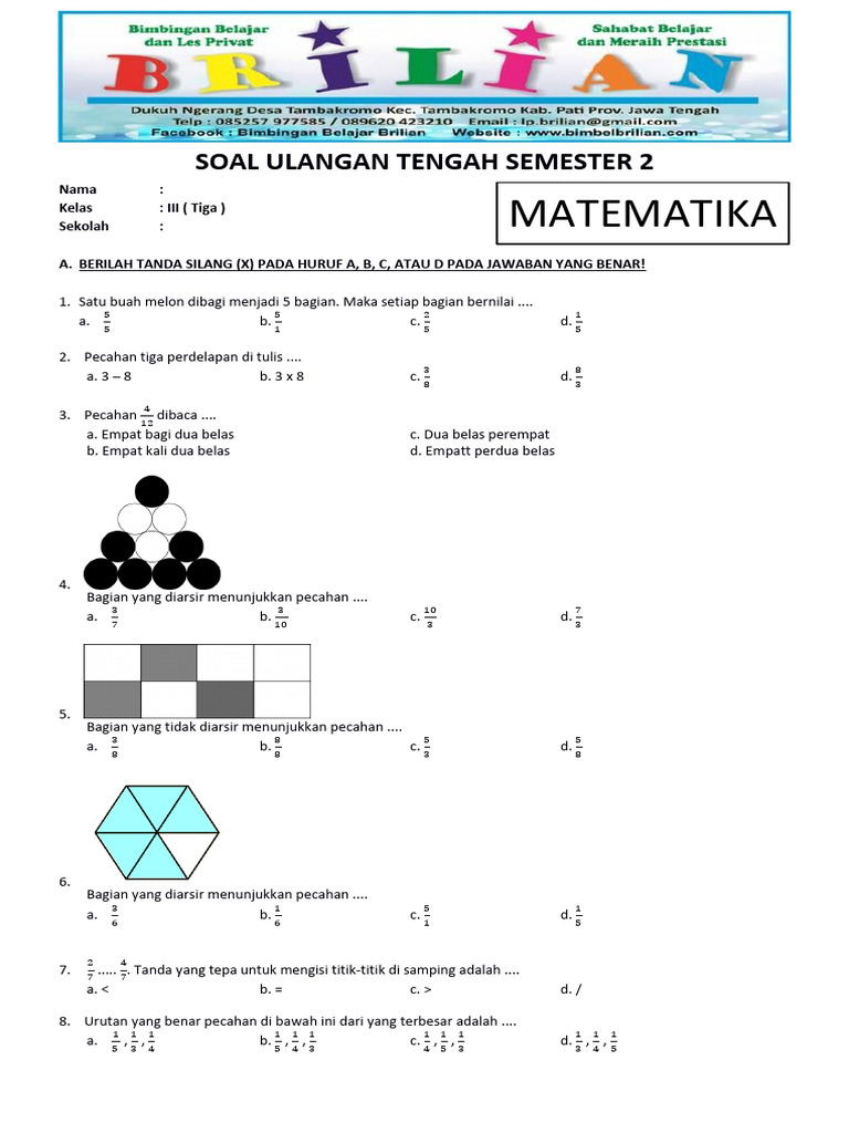 7 Contoh Soal UAS Semester 2 Kelas 3 Tematik yang Wajib Dikuasai Siswa Sebelum Terlambat