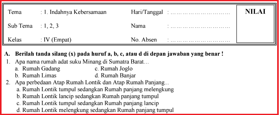 7 Rahasia Terbukti Memudahkan Guru Siswa Download Soal UTS Kelas 4 Tema 1 PDF Sebelum Libur