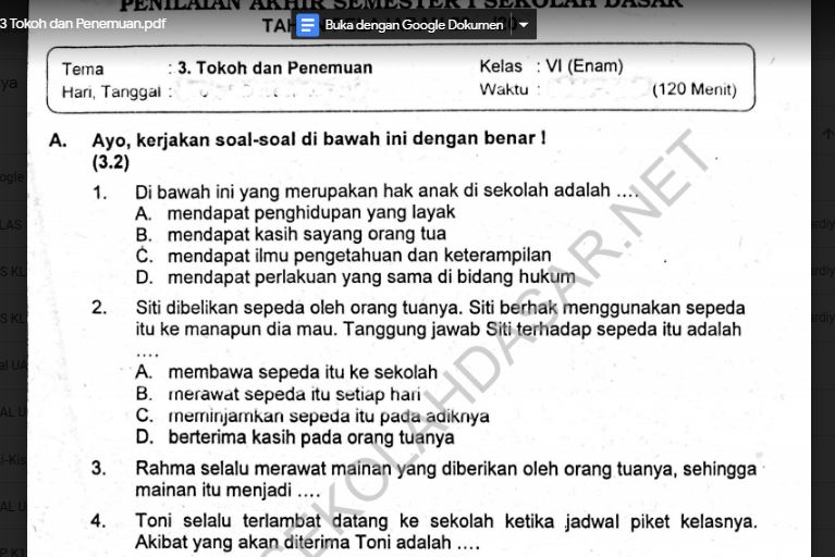 Terbukti! 7 Cara Cepat Download Soal UTS Kelas 4 Tema 3 Sebelum Nilai Terlambat 2026