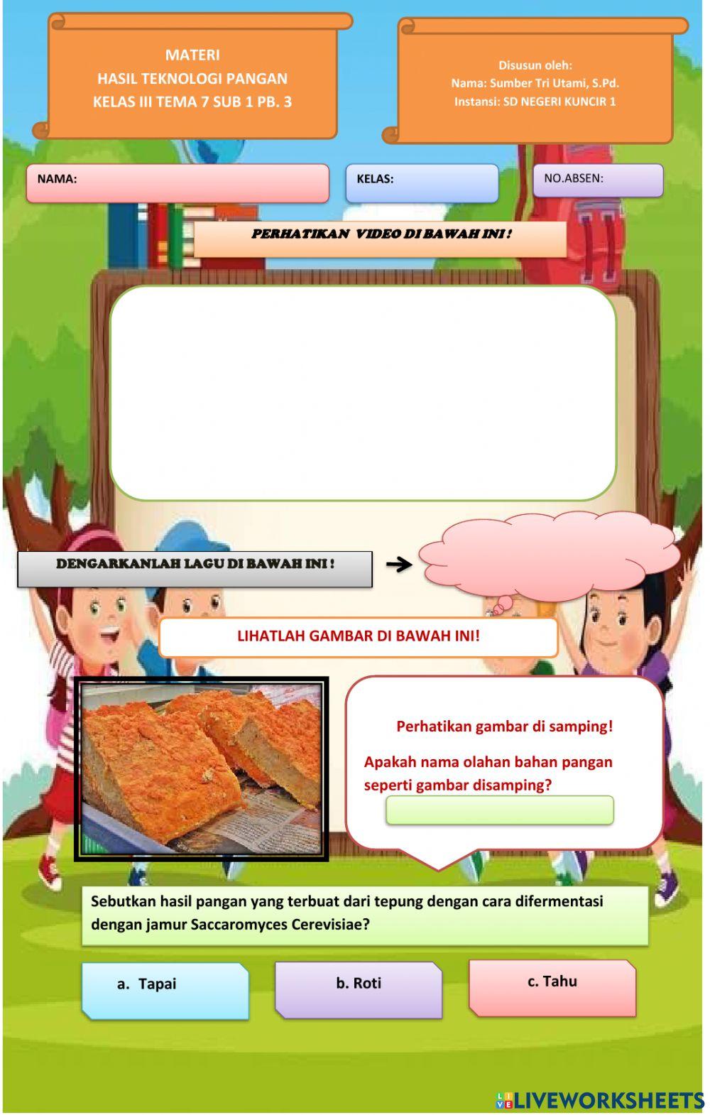 5 Rahasia Menjawab soal teknologi pangan kelas 3 sd dengan Cepat dan Mudah