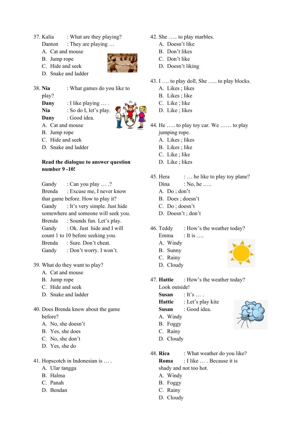 Rahasia Skor Sempurna Kerjakan Soal Bahasa Inggris Kelas 4 Semester 2 Kurikulum 2013