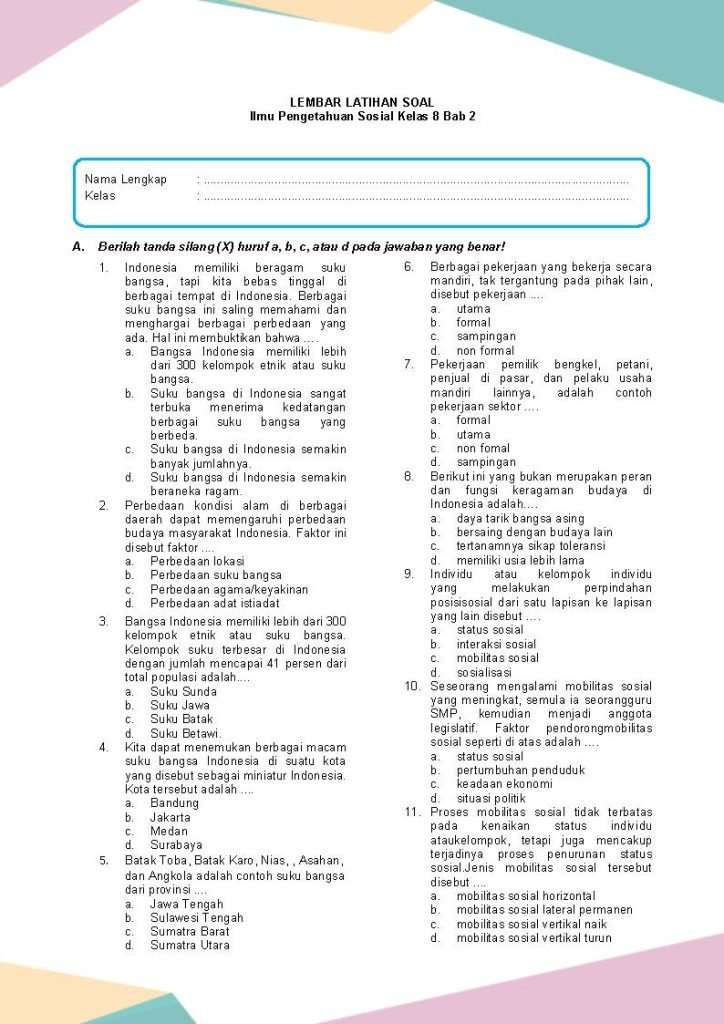 Wajib Tahu Bocoran soal ips kelas 8 semester 2 kurikulum 2013 Agar Nilai Kamu Maksimal